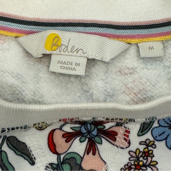 Boden Women’s Floral Print Crewneck Sweatshirt Style J0562 sz M - Picture 10 of 10